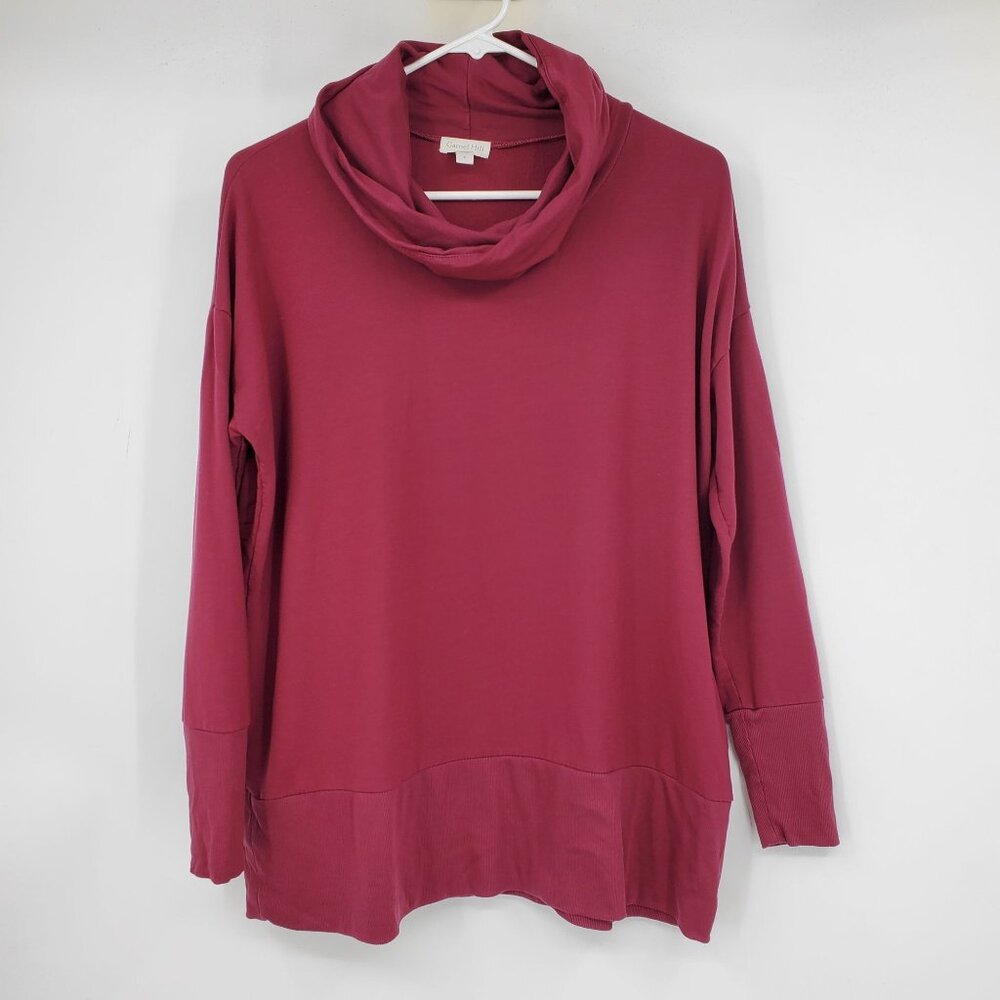 Garnet Hill Women's Cowl-Neck Knit Long Sleeved Pullover Tunic Top Shirt Small